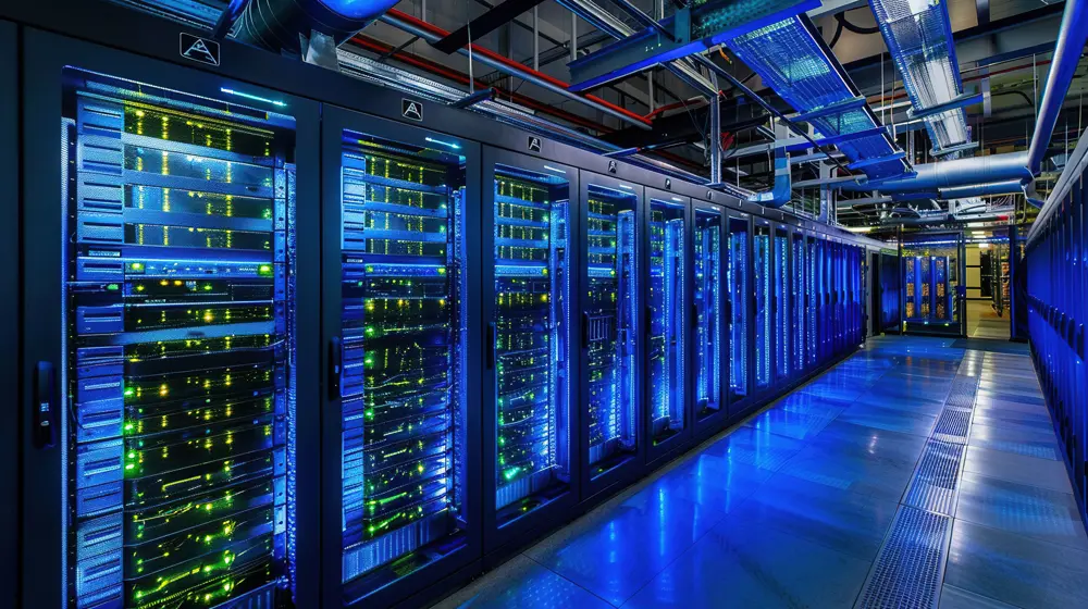datacenter-bild-01 Blick in ein Datacenter mit vielen Serverracks