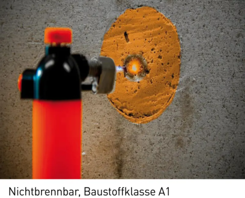 PRIOPASTE® Nichtbrennbar Montageschaum Baustoffklasse A1 für Anwendungen im baulichen Brandschutz
